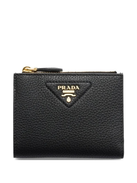 Prada small textured leather wallet - Black - zdjęcie produktu nr 1