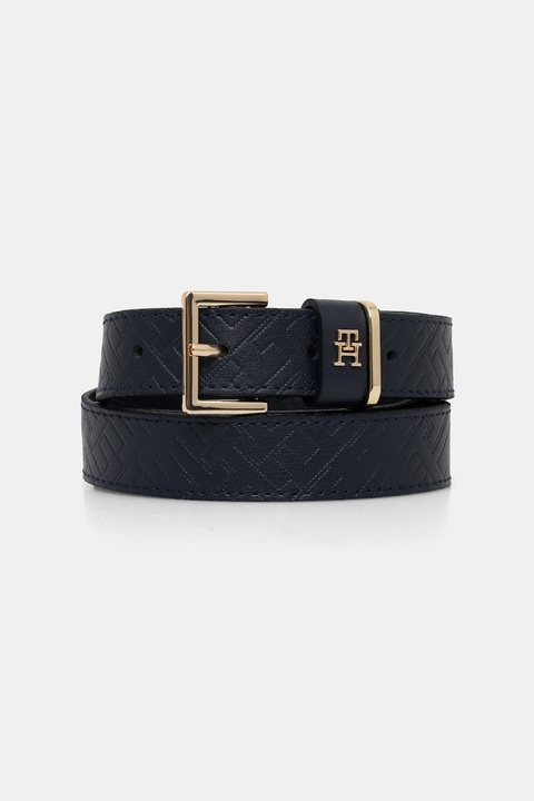 Tommy Hilfiger pasek skórzany damski kolor granatowy AW0AW17974 - zdjęcie produktu nr 1