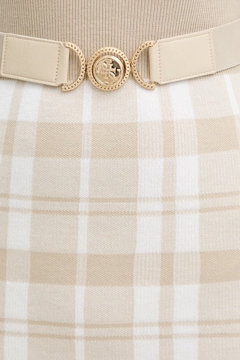 Guess sukienka z domieszką wełny CORALINE kolor beżowy mini dopasowana W5BK44 Z3JD2 - zdjęcie produktu nr 2