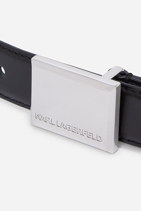 Karl Lagerfeld pasek skórzany damski kolor czarny A2W33051 - zdjęcie produktu nr 2