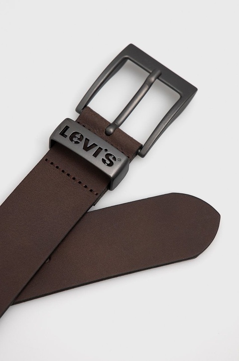 Levi's Pasek skórzany kolor brązowy - zdjęcie produktu nr 2