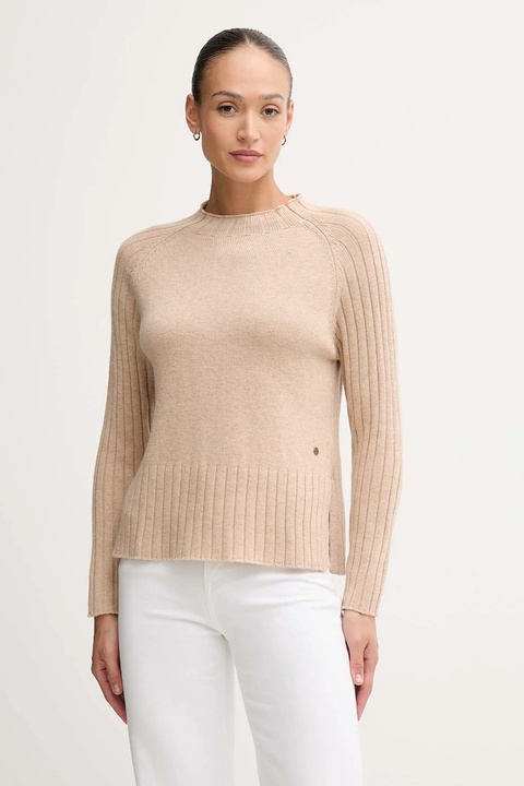 Pepe Jeans sweter z dodatkiem wełny damski kolor beżowy PL7000056 - zdjęcie produktu nr 1