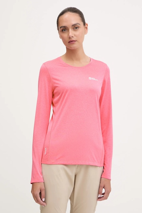 Jack Wolfskin longsleeve sportowy Sky Thermal kolor różowy 1808961 - zdjęcie produktu nr 1