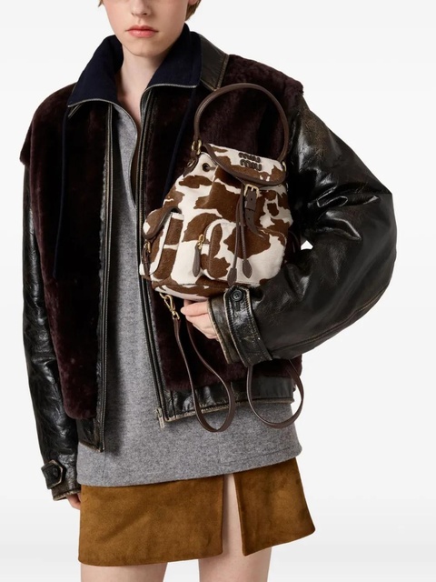 Miu Miu animal-print backpack - White - zdjęcie produktu nr 2