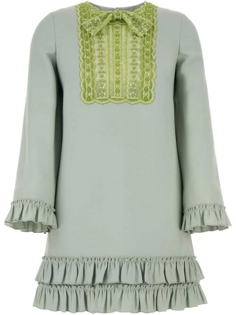 Valentino Garavani bow-detail mini dress - Green - zdjęcie produktu nr 1