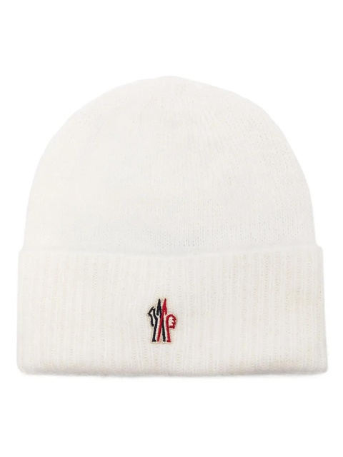 Moncler Grenoble logo-patch beanie - Neutrals - zdjęcie produktu nr 1