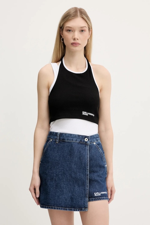 Karl Lagerfeld Jeans top kolor czarny A3W17046 - zdjęcie produktu nr 2