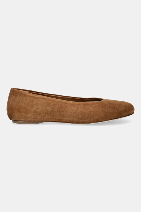 Weekend Max Mara baleriny zamszowe Todisuede kolor brązowy 2525526074600 - zdjęcie produktu nr 2