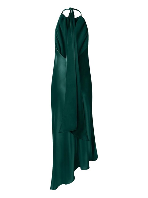 PINKO halterneck asymmetric midi dress - Green - zdjęcie produktu nr 1
