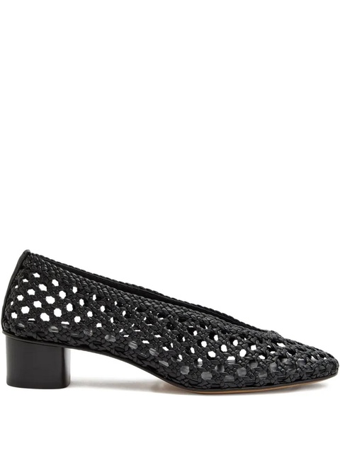 Le Monde Beryl 40mm woven-leather pumps - Black - zdjęcie produktu nr 1