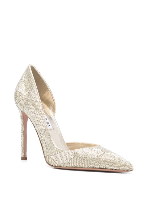Aquazzura 105mm La Nuit pumps - Gold - zdjęcie produktu nr 2