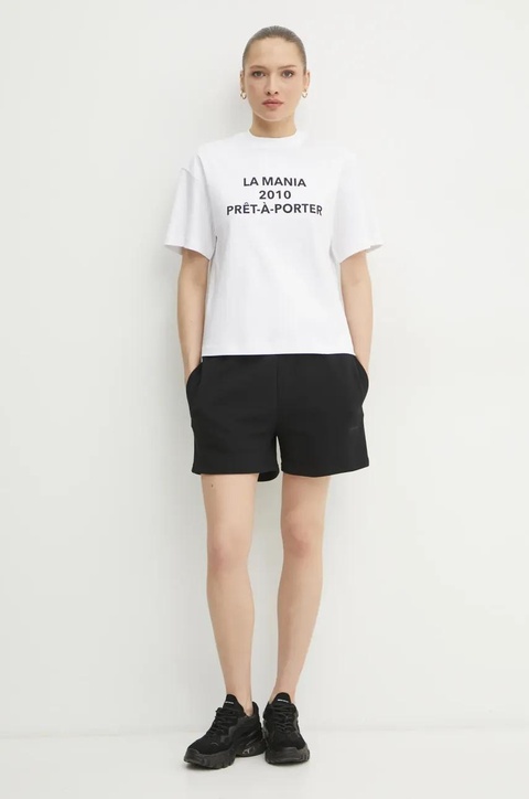 La Mania szorty damskie kolor czarny gładkie high waist DAISY - zdjęcie produktu nr 2
