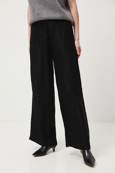 Medicine spodnie damskie kolor czarny szerokie medium waist - zdjęcie produktu nr 1