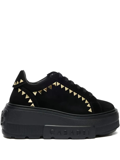 Casadei triangular-stud platform sneakers - Black - zdjęcie produktu nr 1