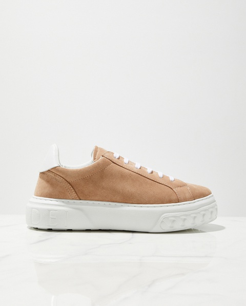 CASADEI - Zamszowe beżowe sneakersy Off-Road - zdjęcie produktu nr 1