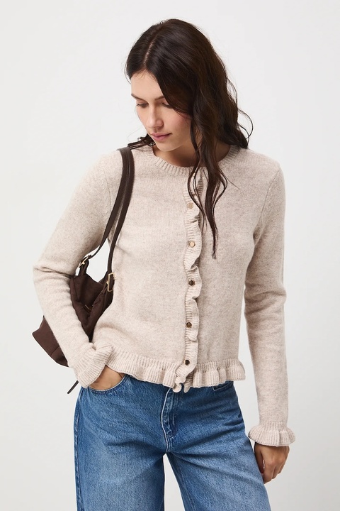 Medicine kardigan z wełną damskie kolor beżowy - zdjęcie produktu nr 2