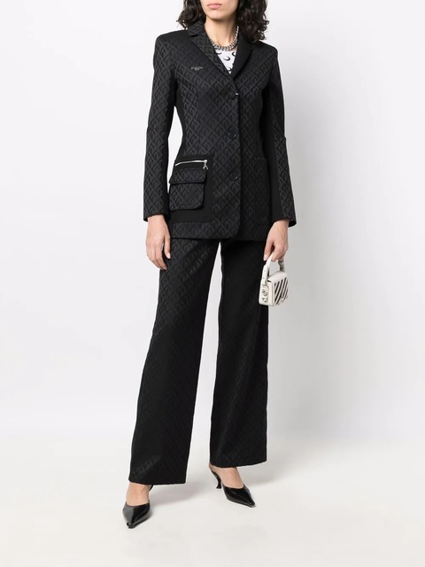 Marine Serre moon-print tailored trousers - Black - zdjęcie produktu nr 2
