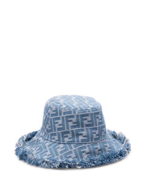 FENDI FF cotton bucket hat - Blue - zdjęcie produktu nr 1