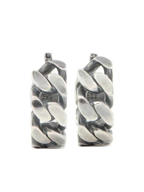 MM6 Maison Margiela chain-link hoop earrings - Silver - zdjęcie produktu nr 1