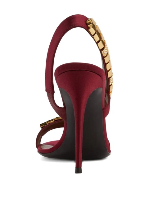Giuseppe Zanotti 105mm rhinestone-embellished heeled sandals - Red - zdjęcie produktu nr 2