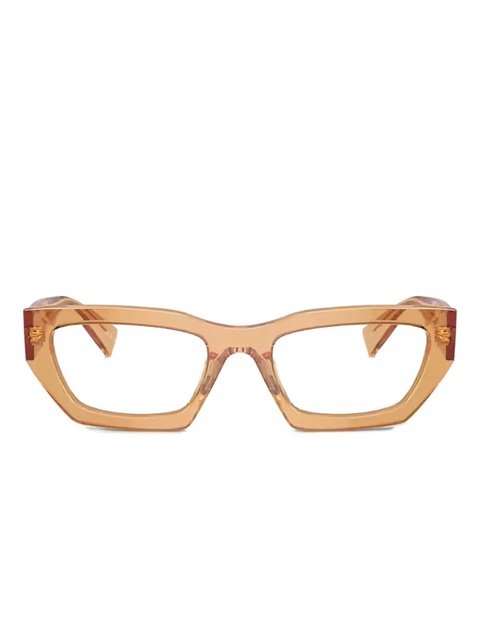 Miu Miu Eyewear geometric-frame glasses - Orange - zdjęcie produktu nr 1