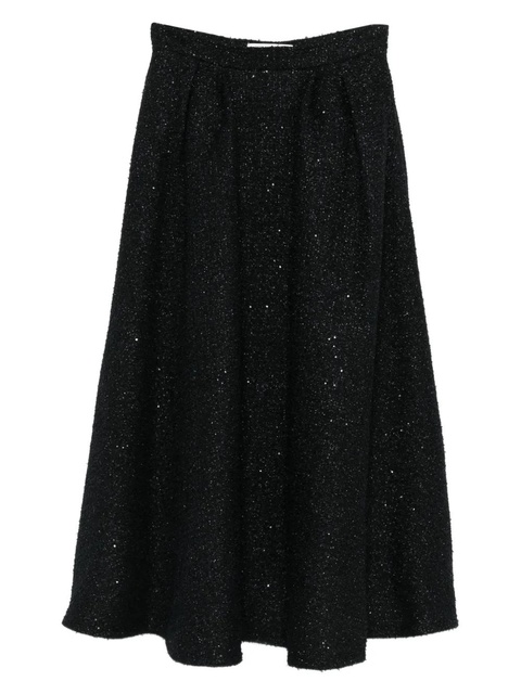 Alessandra Rich sequin-embellished pleated skirt - Black - zdjęcie produktu nr 2