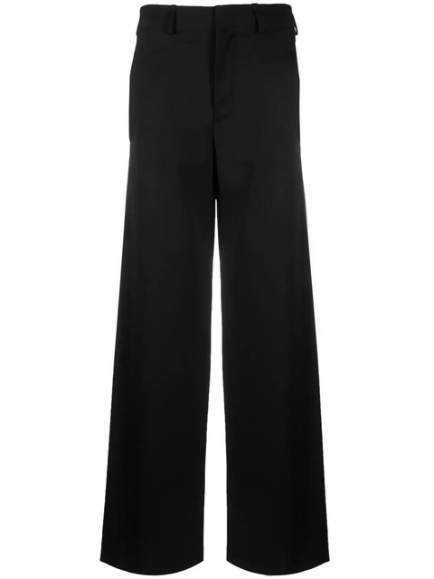 MM6 Maison Margiela single-stitch logo wide-leg trousers - Black - zdjęcie produktu nr 1