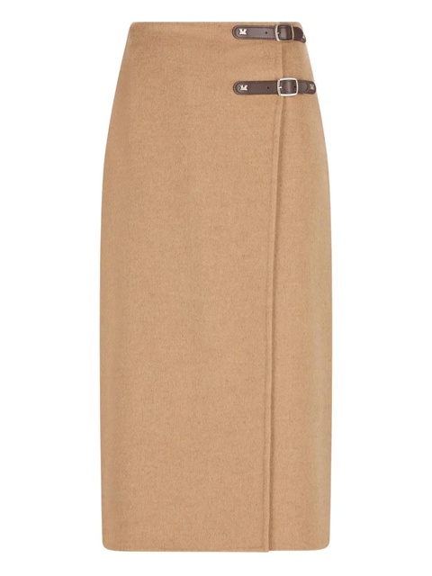 Max Mara buckle-detail midi skirt - Brown - zdjęcie produktu nr 1