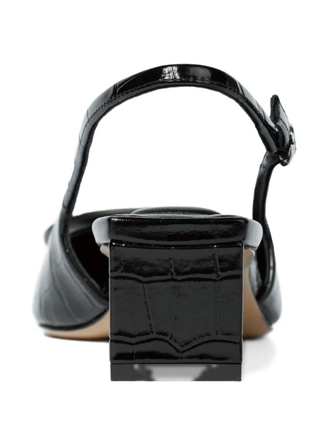 Jacquemus 40mm Duelo crocodile-effect pumps - Black - zdjęcie produktu nr 2