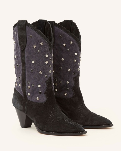 ISABEL MARANT - Kowbojki z dżetami Luliette Faded Black - zdjęcie produktu nr 2