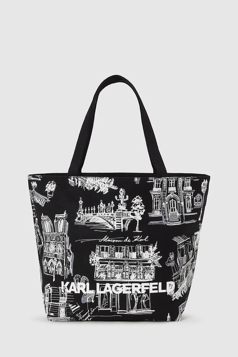 Karl Lagerfeld torebka dwustronna kolor czarny A4W50058 - zdjęcie produktu nr 1