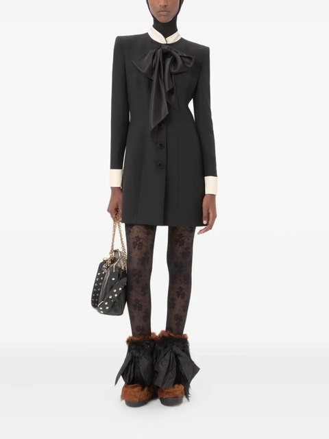 Valentino Garavani satin-bow jewel-button dress - Black - zdjęcie produktu nr 1