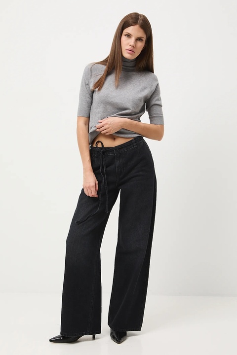 Medicine jeansy bawełniane damskie kolor czarny - zdjęcie produktu nr 2