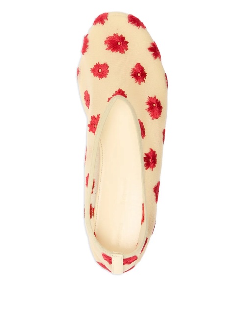 Proenza Schouler Tee floral-embroidered ballet flats - Neutrals - zdjęcie produktu nr 2