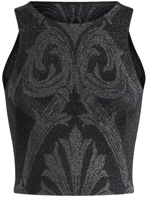 ETRO metallic-effect jacquard tank top - Black - zdjęcie produktu nr 1