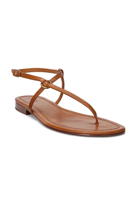 Polo Ralph Lauren sandały skórzane Plo Rng Br Sandal damskie kolor brązowy 818932586001 - zdjęcie produktu nr 2