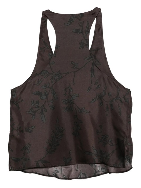Alysi floral-jacquard top - Brown - zdjęcie produktu nr 1