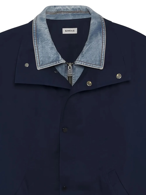 Simkhai Apollo denim-collar button jacket - Blue - zdjęcie produktu nr 1