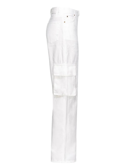 PINKO high-rise straight-leg cargo jeans - White - zdjęcie produktu nr 2