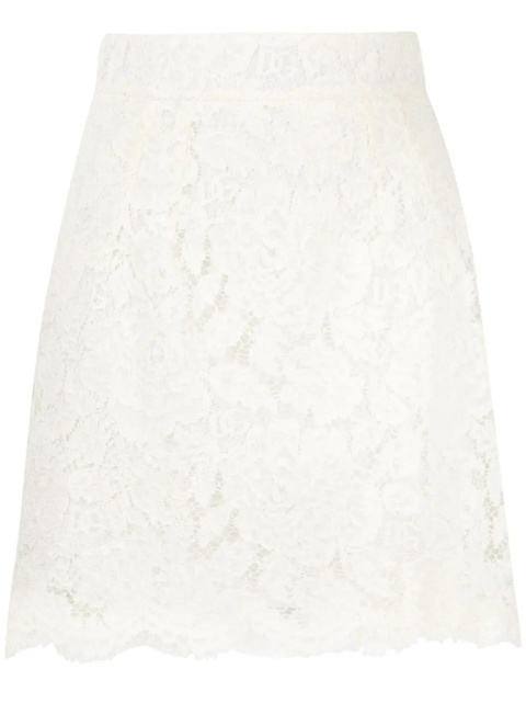 Dolce & Gabbana floral-lace miniskirt - White - zdjęcie produktu nr 1
