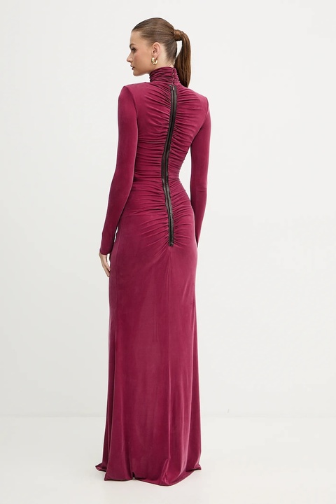 Elisabetta Franchi sukienka kolor bordowy maxi dopasowana ABR0957E2 - zdjęcie produktu nr 2