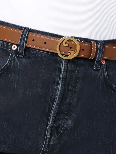 Gucci leather belt - Brown - zdjęcie produktu nr 2