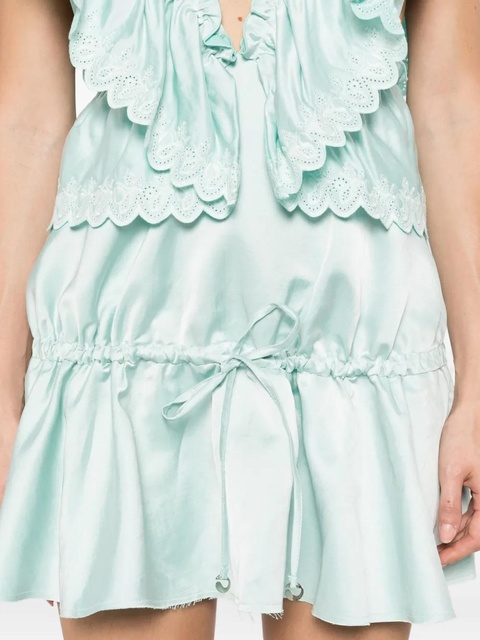 Coperni broderie-anglaise ruffled dress - Green - zdjęcie produktu nr 2