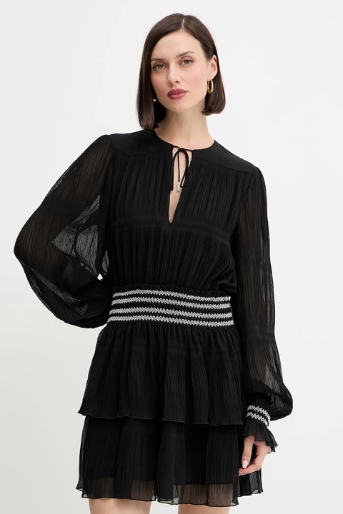 BOSS Orange sukienka kolor czarny mini rozkloszowana 50544042 - zdjęcie produktu nr 1