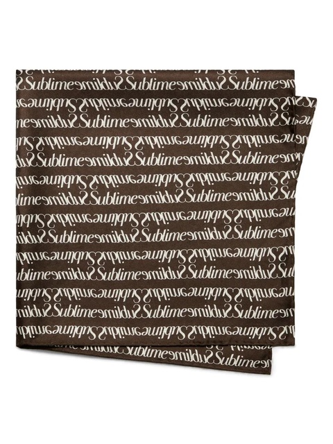 Tory Burch T Monogram Sublime neckerchief - Brown - zdjęcie produktu nr 1