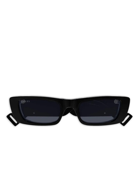 Gucci Eyewear rectangle logo sunglasses - Black - zdjęcie produktu nr 1