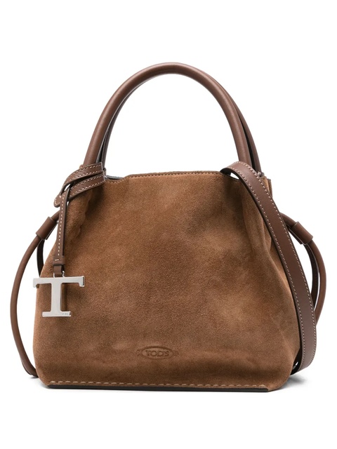 Tod's suede leather tote bag - Brown - zdjęcie produktu nr 1