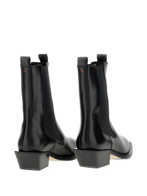 Aeyde leather pointed-toe boots - Black - zdjęcie produktu nr 2