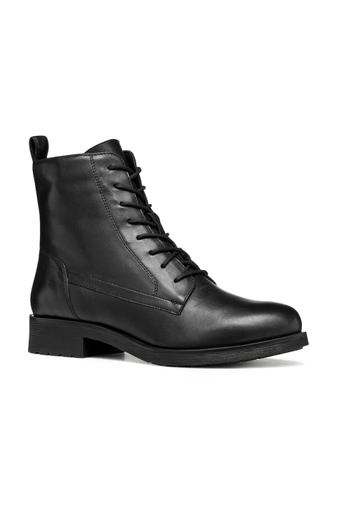 Geox botki skórzane D RAWELLE damskie kolor czarny na płaskim obcasie D566RA 000TU C9999 - zdjęcie produktu nr 2