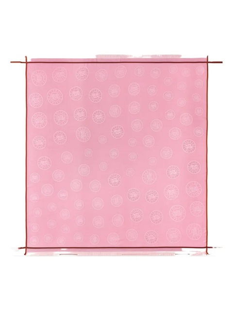 Longchamp La Médaille fringed scarf - Pink - zdjęcie produktu nr 1